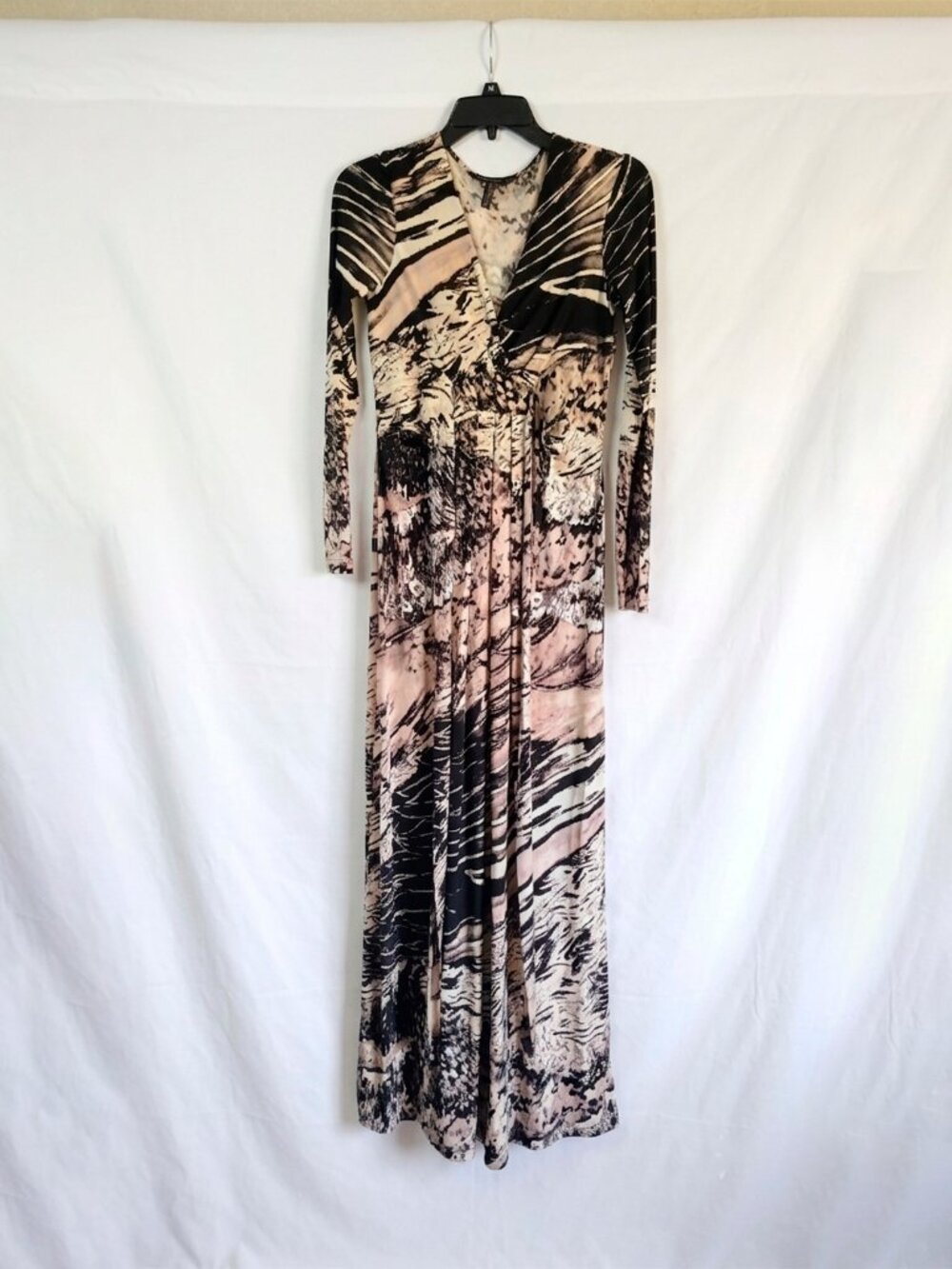 Printed Long Sleeve Maxi Dress